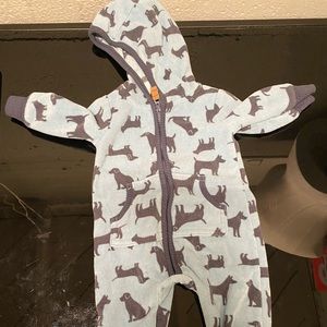 Carters 3 Month Fleece Long Sleeve Zip up Bodysuit Warm Suit With Hood